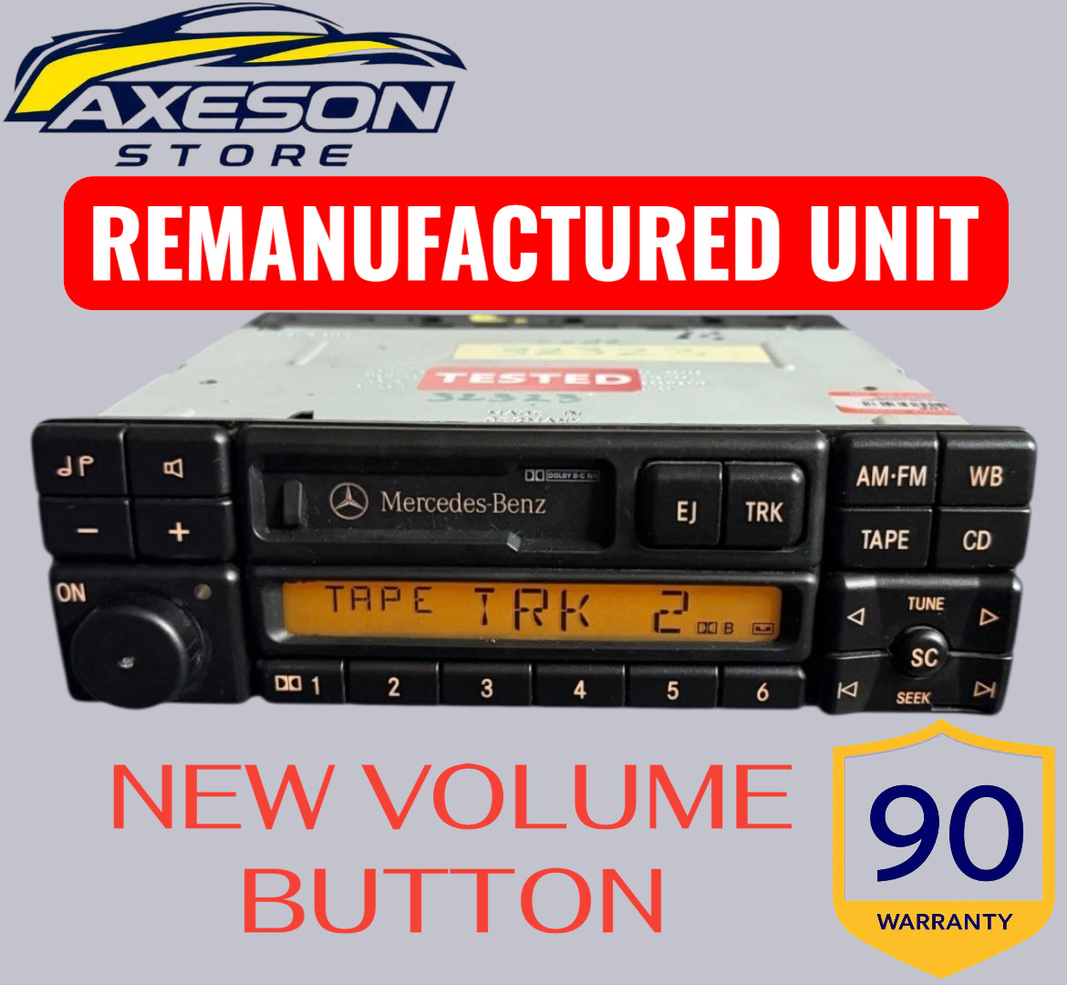 OEM 1990-2000 MB BECKER RADIO CASSETTE R129 SL320 SL500 SL600 REMANUFACTURED