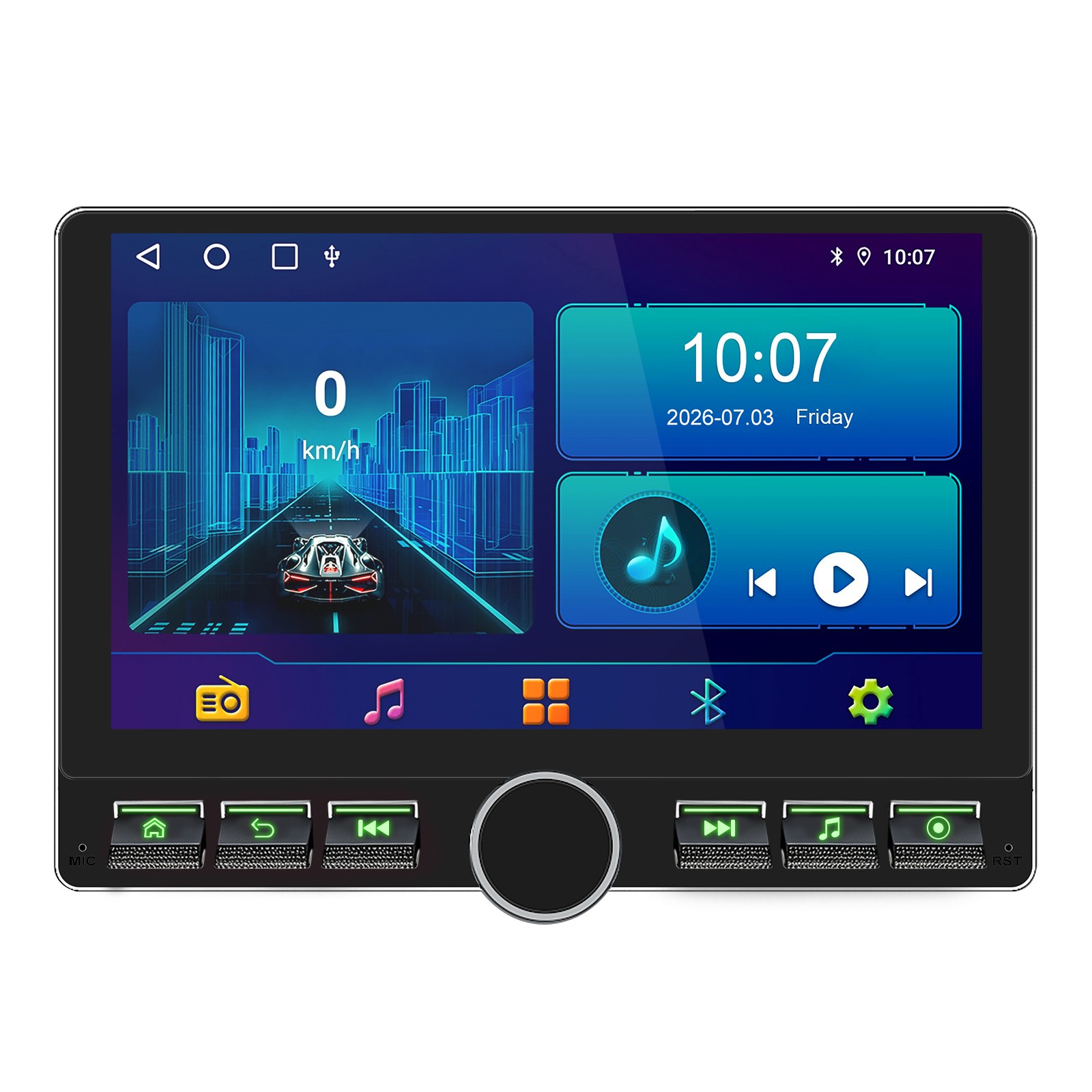 Car Stereo Radio GPS WIFI Double 2 DIN Head Unit 10.1\'\' Android 15 Touch Screen
