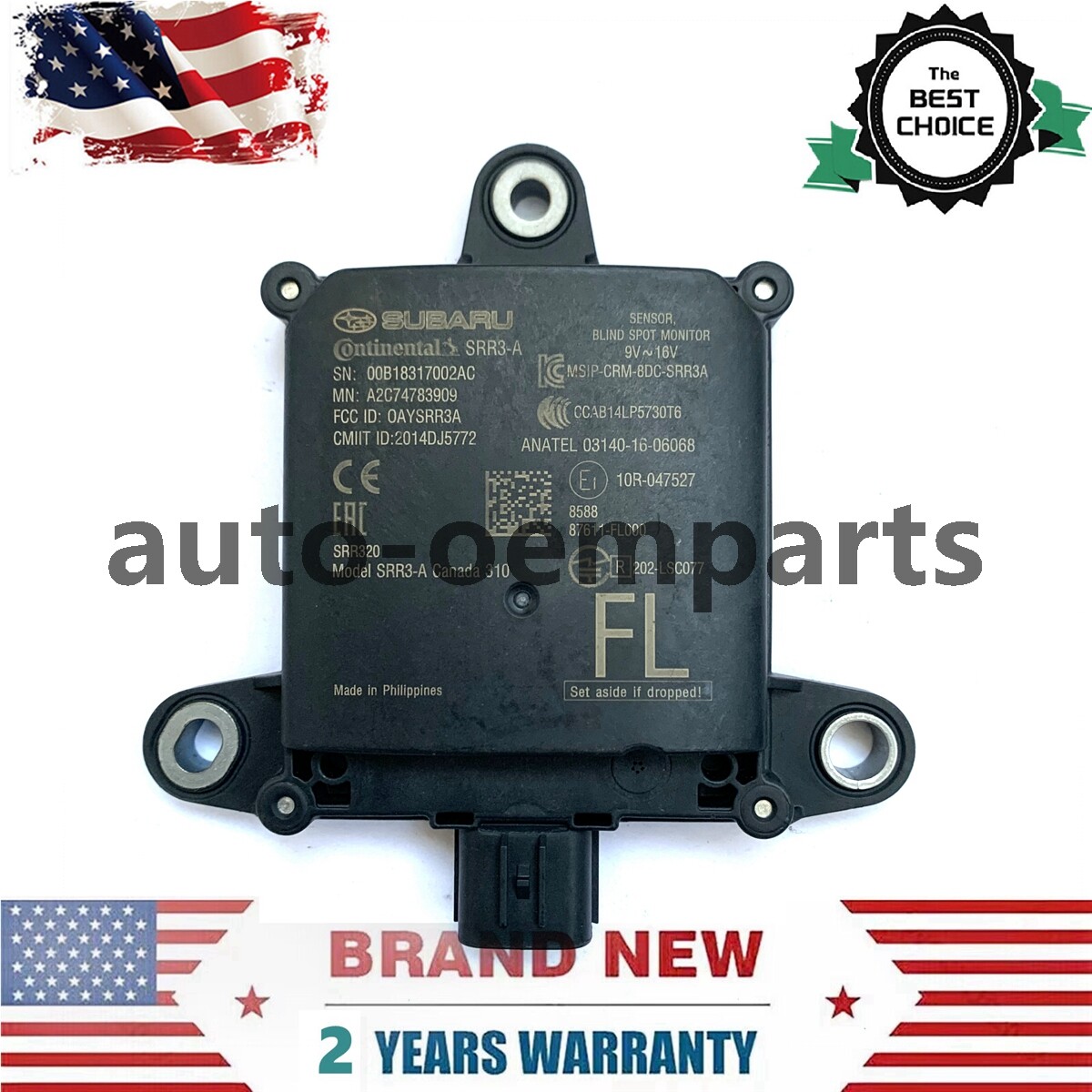 OEM Rear Blind Spot Radar Sensor 87611-FL000 for 2018-2023 SUBARU CROSSTREK OEM Rear Blind Spot Radar Sensor 87611-FL000 for 2018-2023 SUBARU CROSSTREK