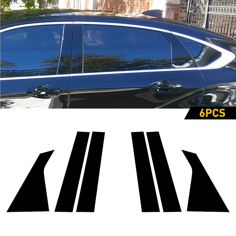 For 2014-2020 Chevy Impala Glossy Black Pillar 6pcs Posts Set Door Trim Cover