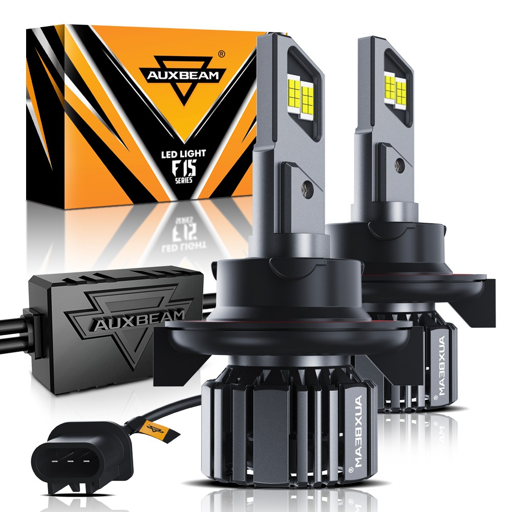 2x AUXBEAM LED Bulbs H13 9008 Headlight High Low Beam Super White 6500K CANBUS 2x AUXBEAM LED Bulbs H13 9008 Headlight High Low Beam Super White 6500K CANBUS
