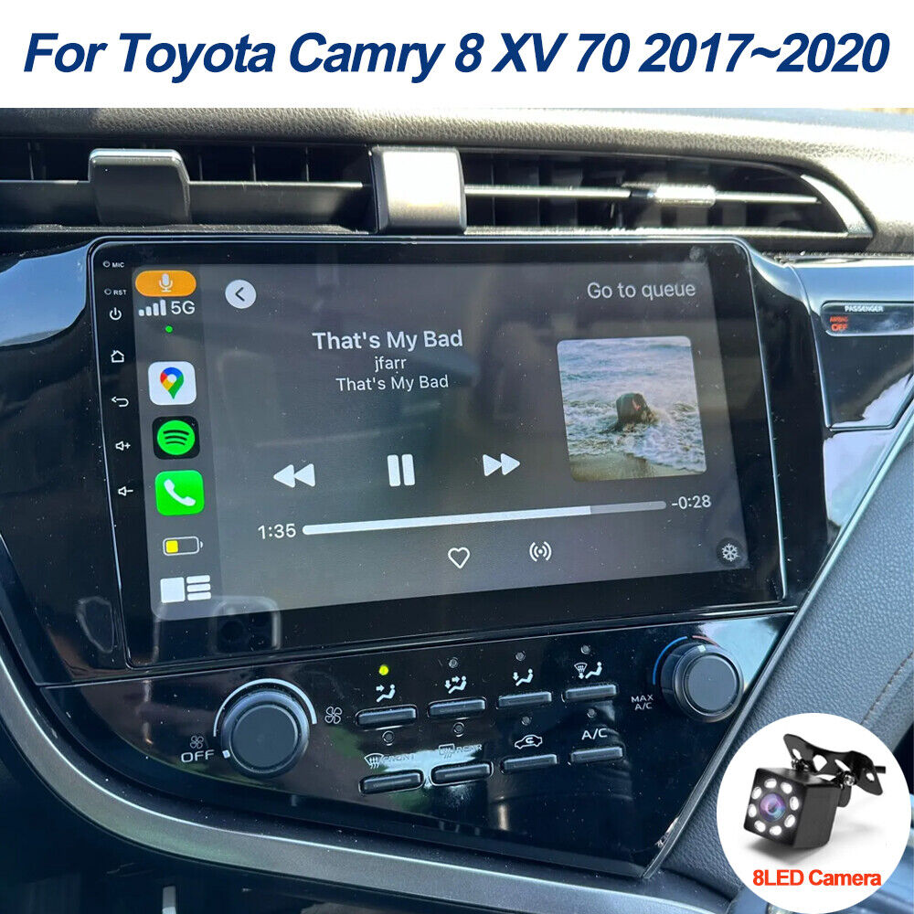 4+64G QLED Car Radio For Toyota Camry 2017-20 Android 13 Apple Carplay GPS Navi