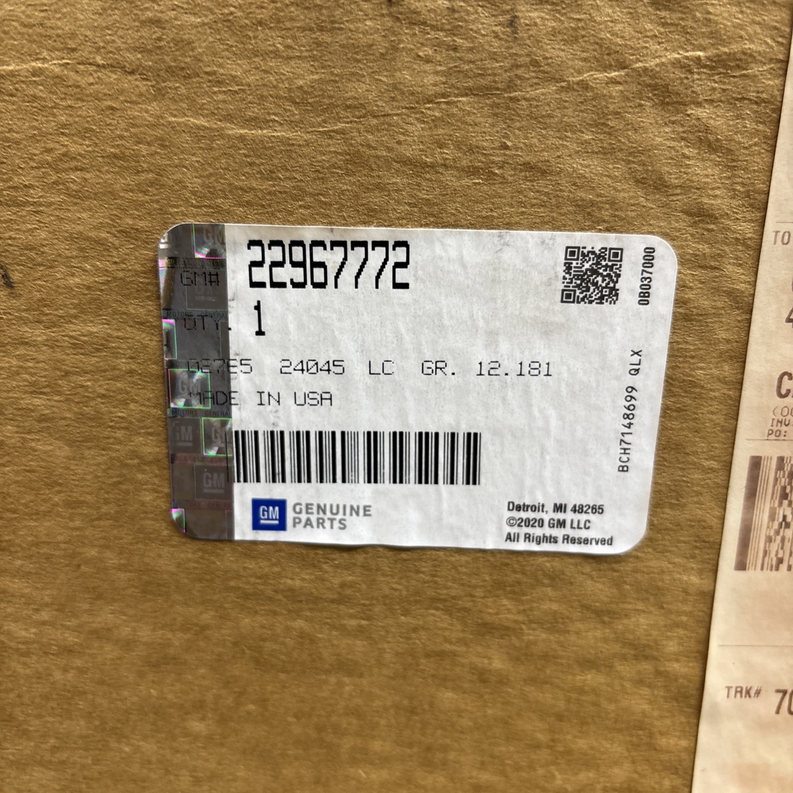 14-19 Chevy Corvette (C7 Generation) OEM GM Rear Blade Spoiler - 22967772