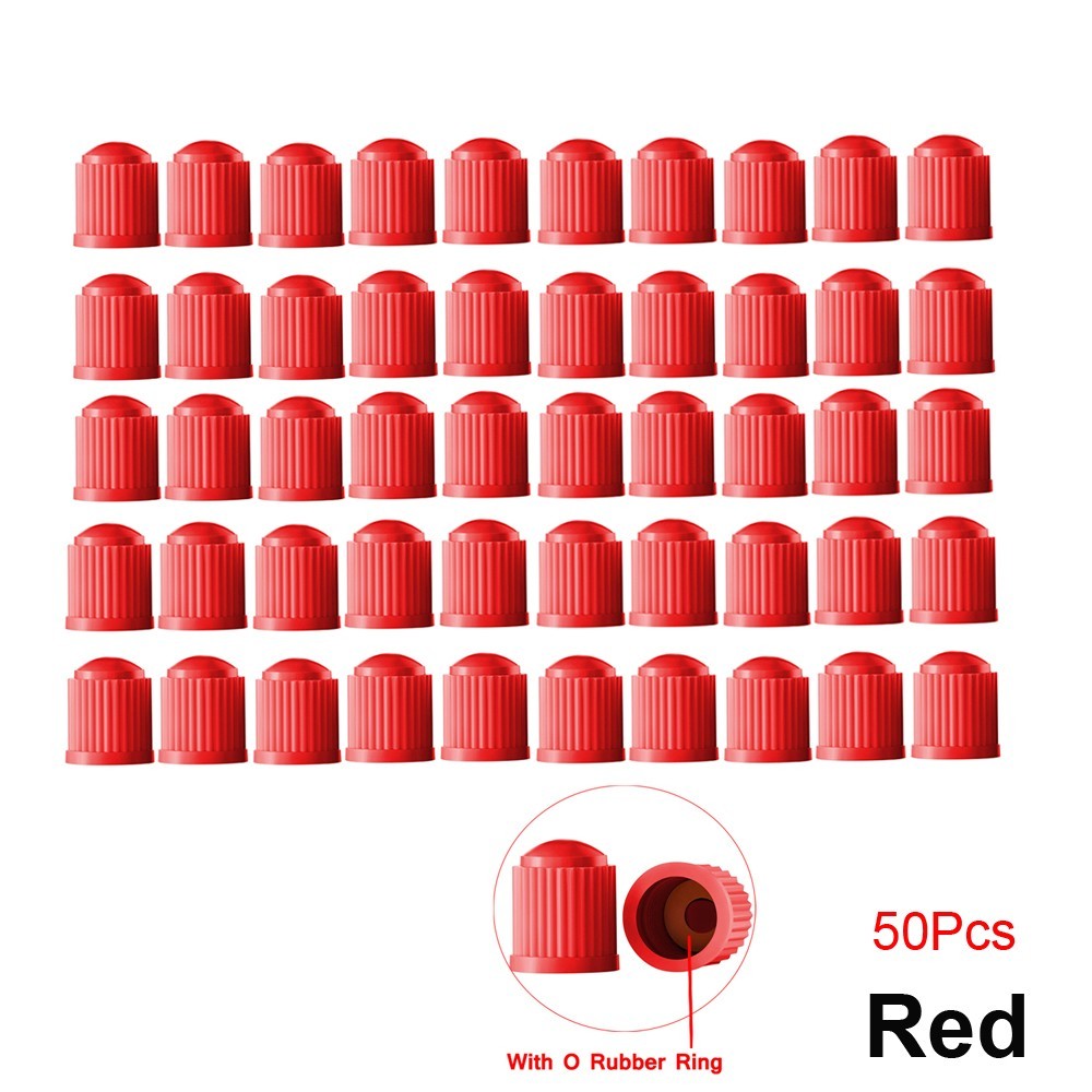 50/100 Pcs Universal Multicolor Plastic Car Motor Tire Valve Stem Caps