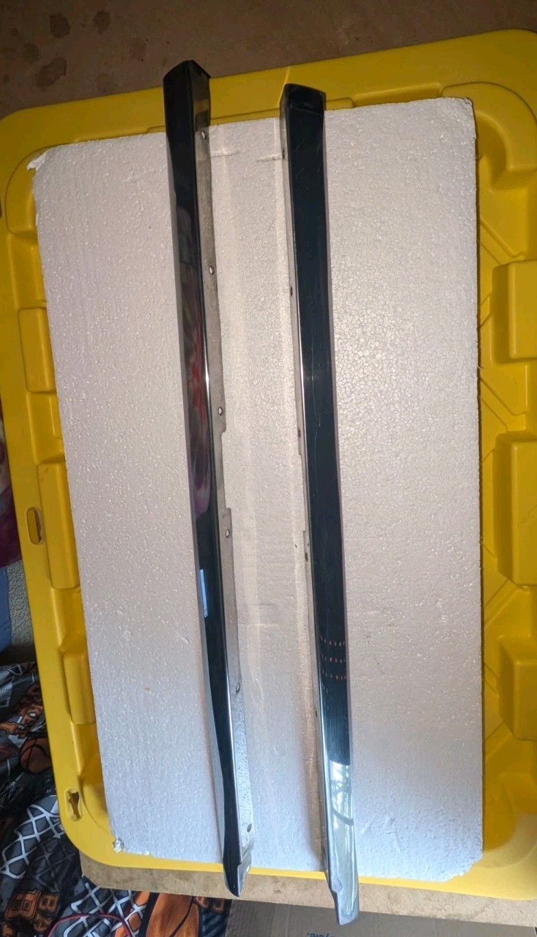 55 56 57 Chevy 2-Door Hardtop & Convertible Pair Door Beltline Molding Stainless