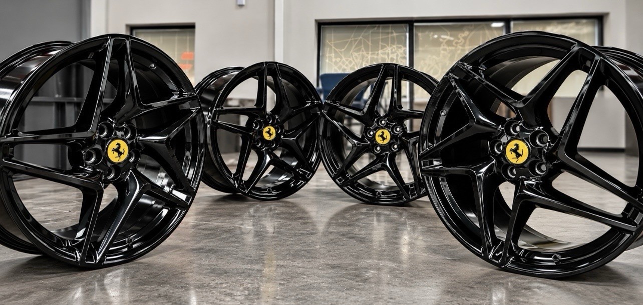 20 FERRARI F8 TRIBUTO Factory OEM STOCK Gloss Black GENUINE RIMS WHEELS 861242