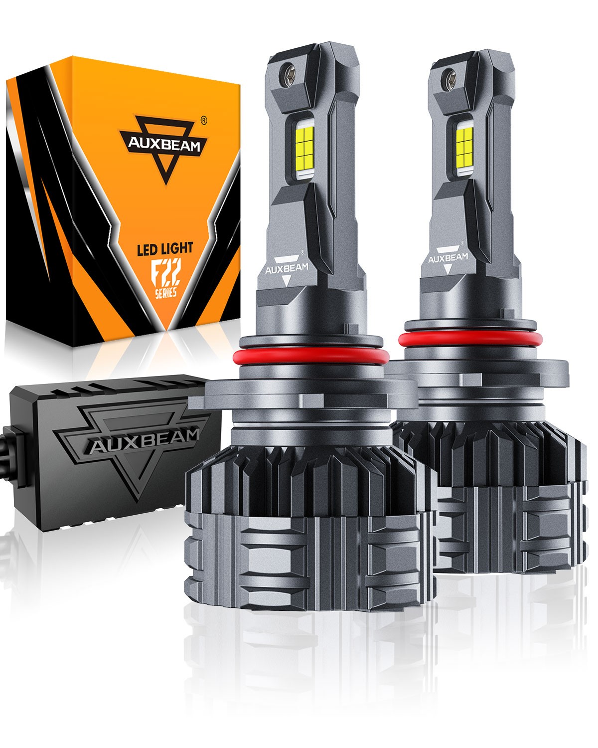 AUXBEAM 9005 HB3 Canbus LED Headlight Bulb Conversion Kit High Beam White 6500K