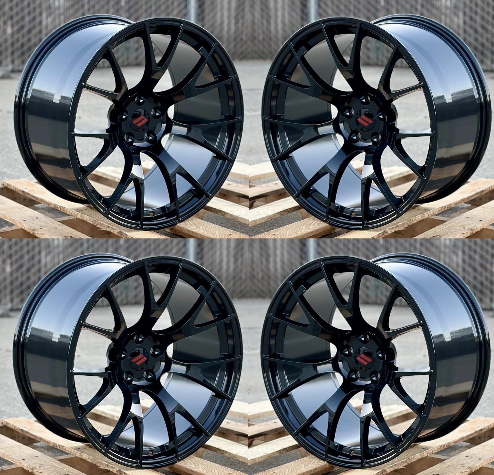 20x11 ET-2.5 BLACK WHEELS FOR WIDEBODY DODGE CHALLENGER CHARGER HELLCAT SRT 20