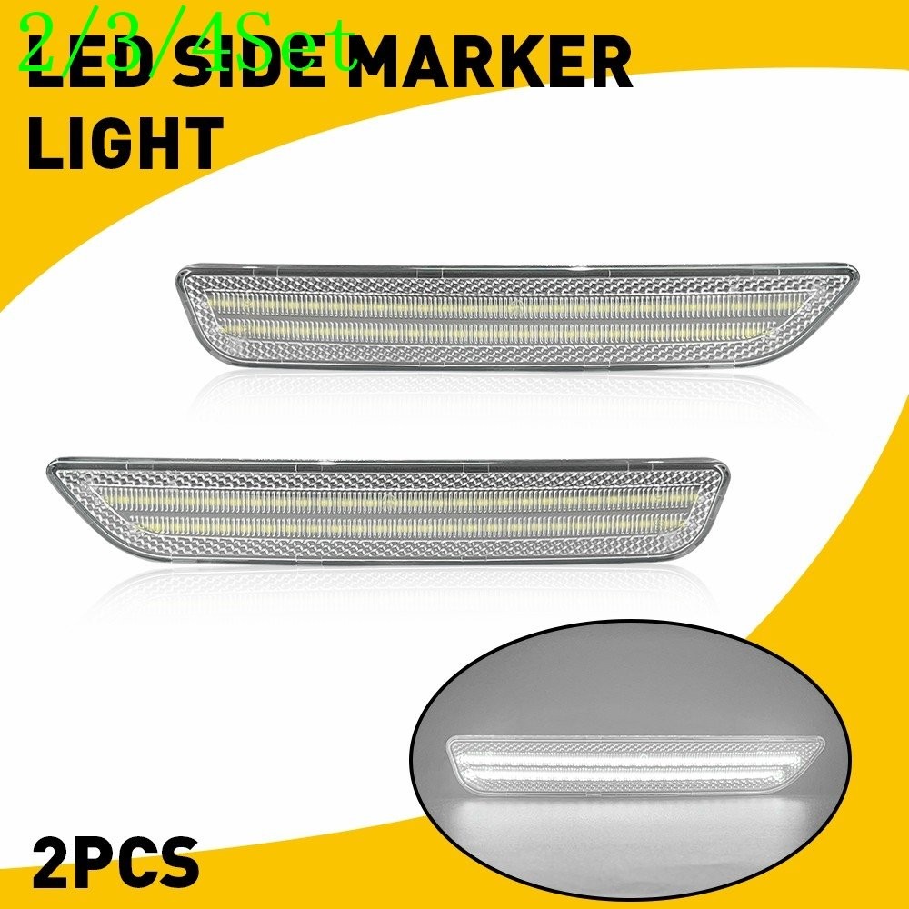 2/3Set LED Front Side Marker Light Clear Lens Left+Right For 10-14 Ford Mustang