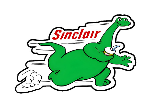 FITS VINTAGE SINCLAIR DINO RUNNING GAS GASOLINE MOTOR OIL PUMP STICKER DECAL FITS VINTAGE SINCLAIR DINO RUNNING GAS GASOLINE MOTOR OIL PUMP STICKER DECAL