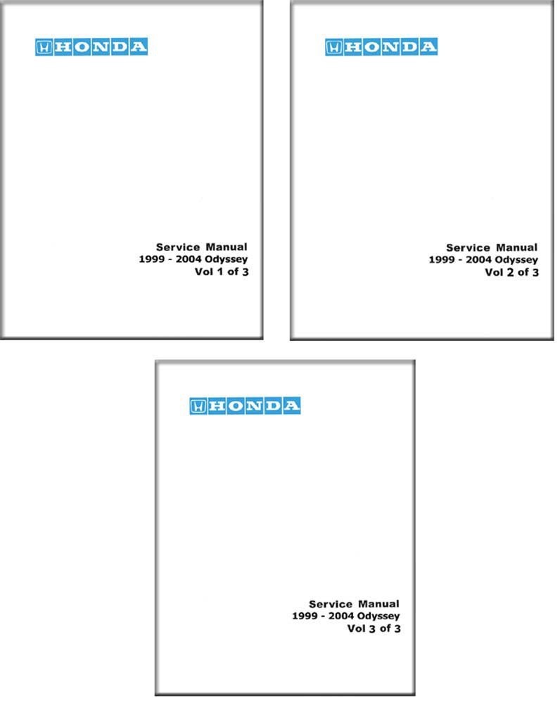1999-2004 Honda Odyssey Factory Shop Service Manual 1999-2004 Honda Odyssey Factory Shop Service Manual