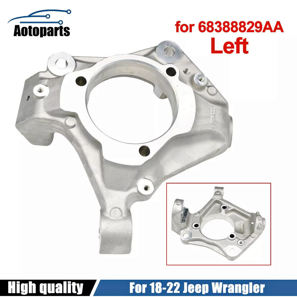 For 18-21 Jeep Wrangler 68388829AA Front Left Driver Steering Knuckle Spindle