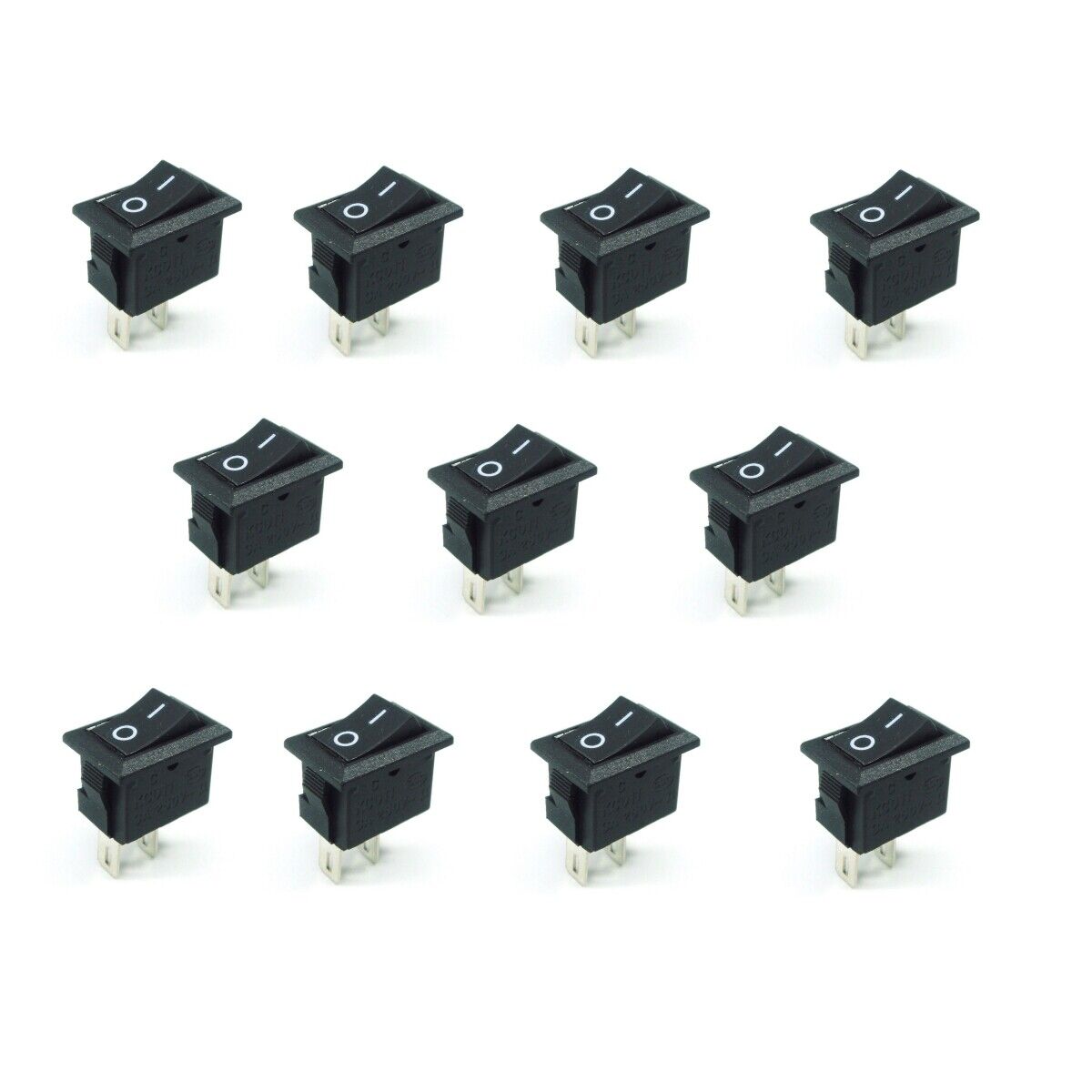 10x Lot On/Off Black Square Rocker 12V DC Switches for Car/Truck/Boat/Motorcycle