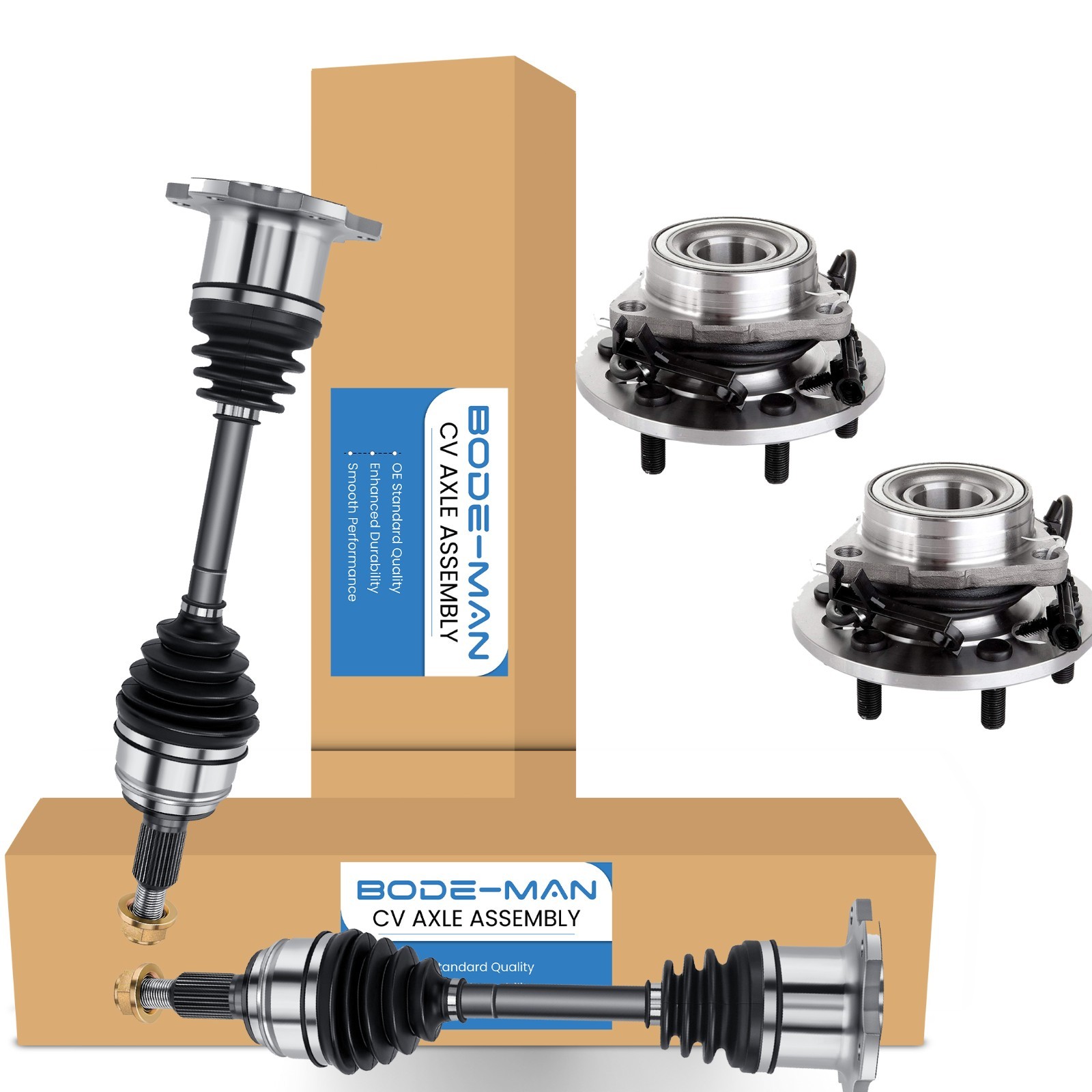 4PC Front CV Axle Wheel Hub Bearing for 1995-1998 1999 Chevy GMC K1500 Tahoe 4WD