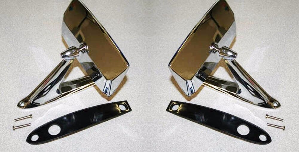 NEW 1967 - 1968 Mustang Standard Chrome Outside Mirror Right and Left Side Pair