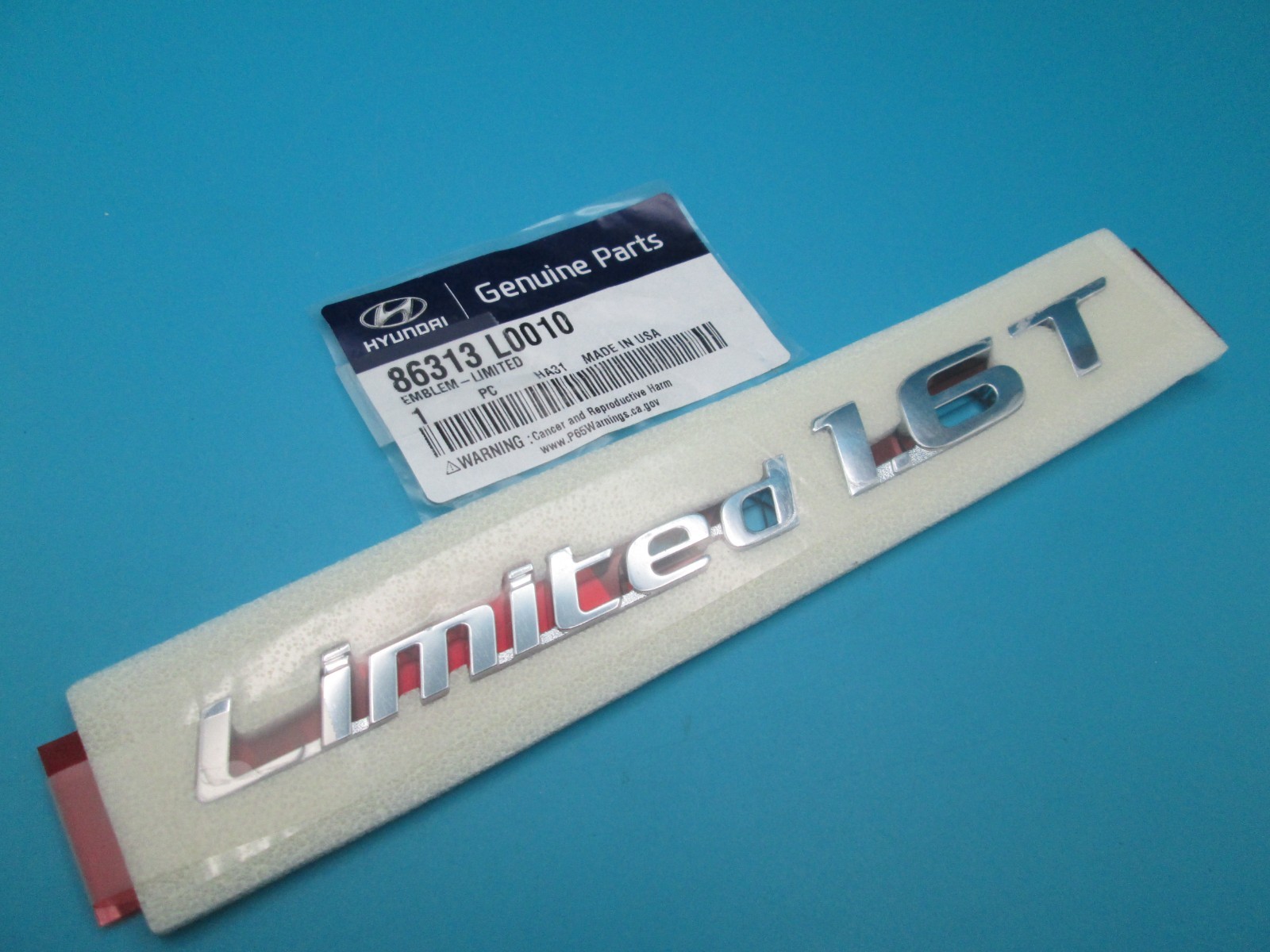OEM 2020-2023 Hyundai Sonata Limited 1.6T Rear Emblem Badge Logo 86313L0010 OEM 2020-2023 Hyundai Sonata Limited 1.6T Rear Emblem Badge Logo 86313L0010