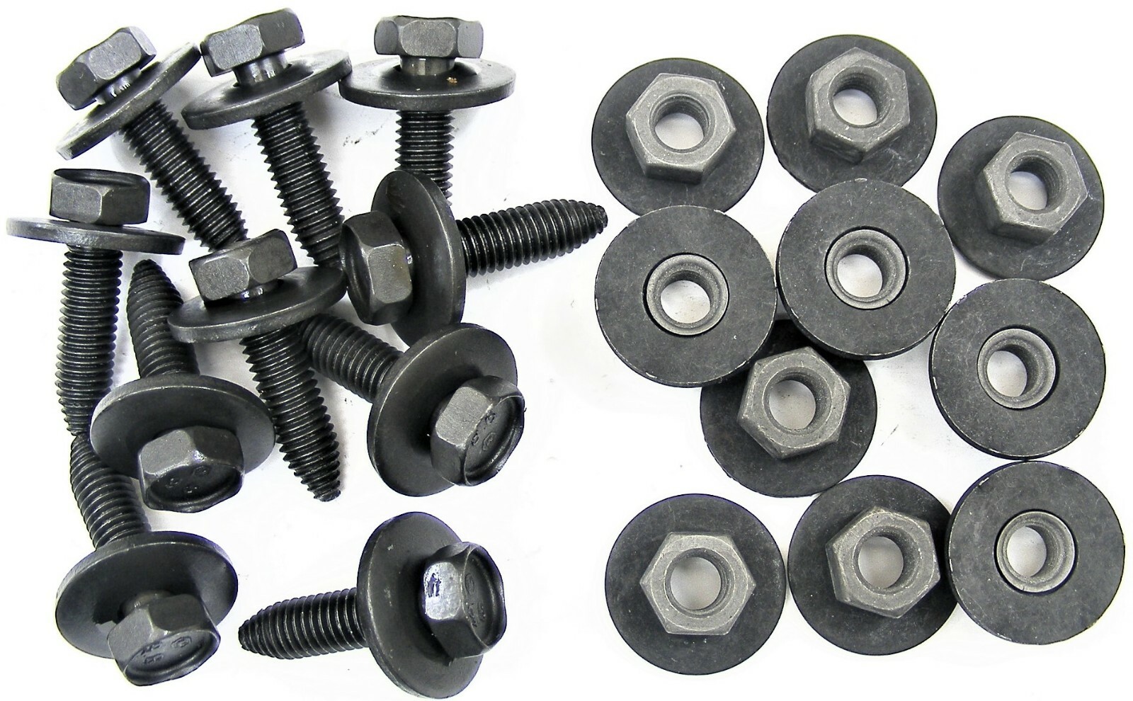 Toyota 8mm Body Bolts & Nuts- M8-1.25 x 30mm Long- 13mm Hex- 20pcs (10ea)- #401