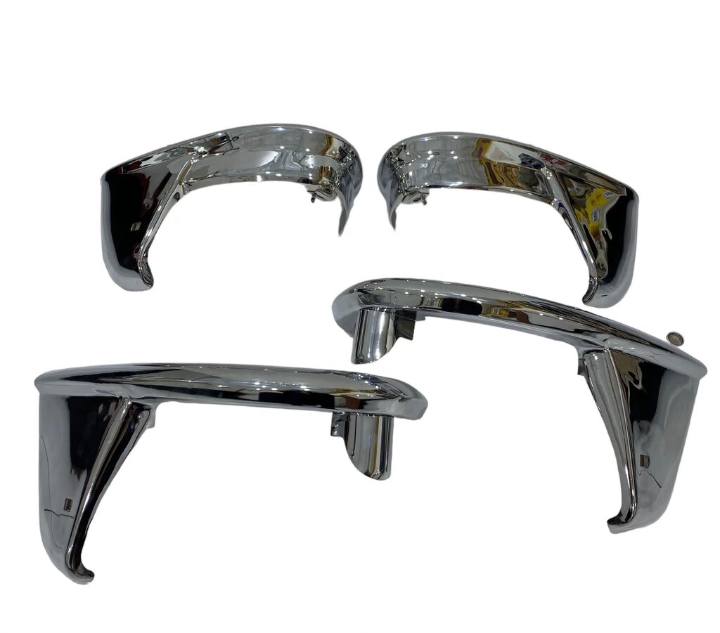 FRONT AND REAR Bumper Guards Set,Fits 55 Chevy Belair 210 2/4 Sedan.