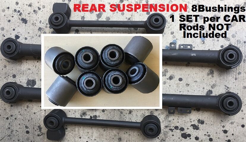 8pcSet Bushings fit 1987- 90 91 92 93 94 95 Nissan Pathfinder Rear Trailing ARMS