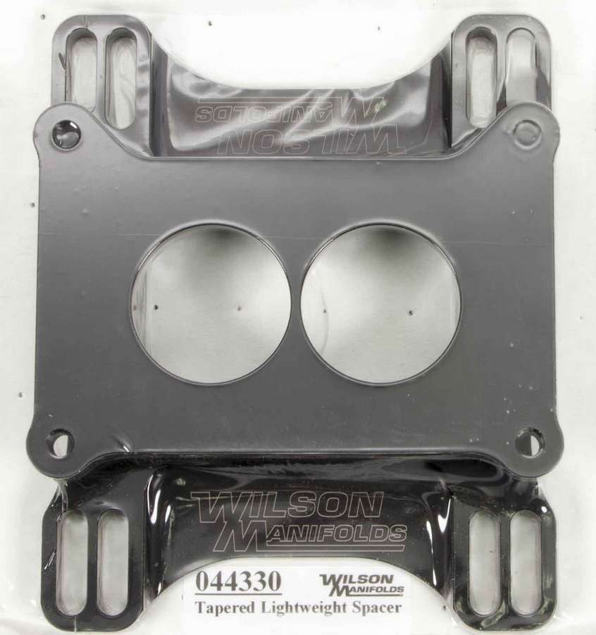 Wilson Manifolds Carburetor Adapter 1.5 in Thick 2 Hole Tapered Lightweight Alum