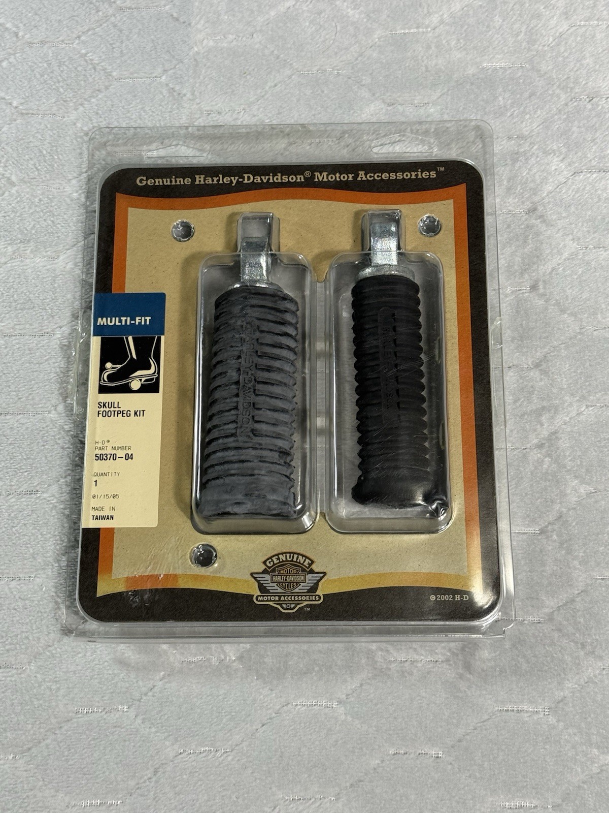 Vintage Harley Davidson Skull Footpeg Kit 50370-04 NOS OEM HOG