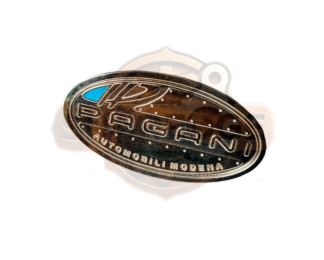 Customized Vintage Pagani Zonda Car Bonnet Emblem Brass Chrome Badge