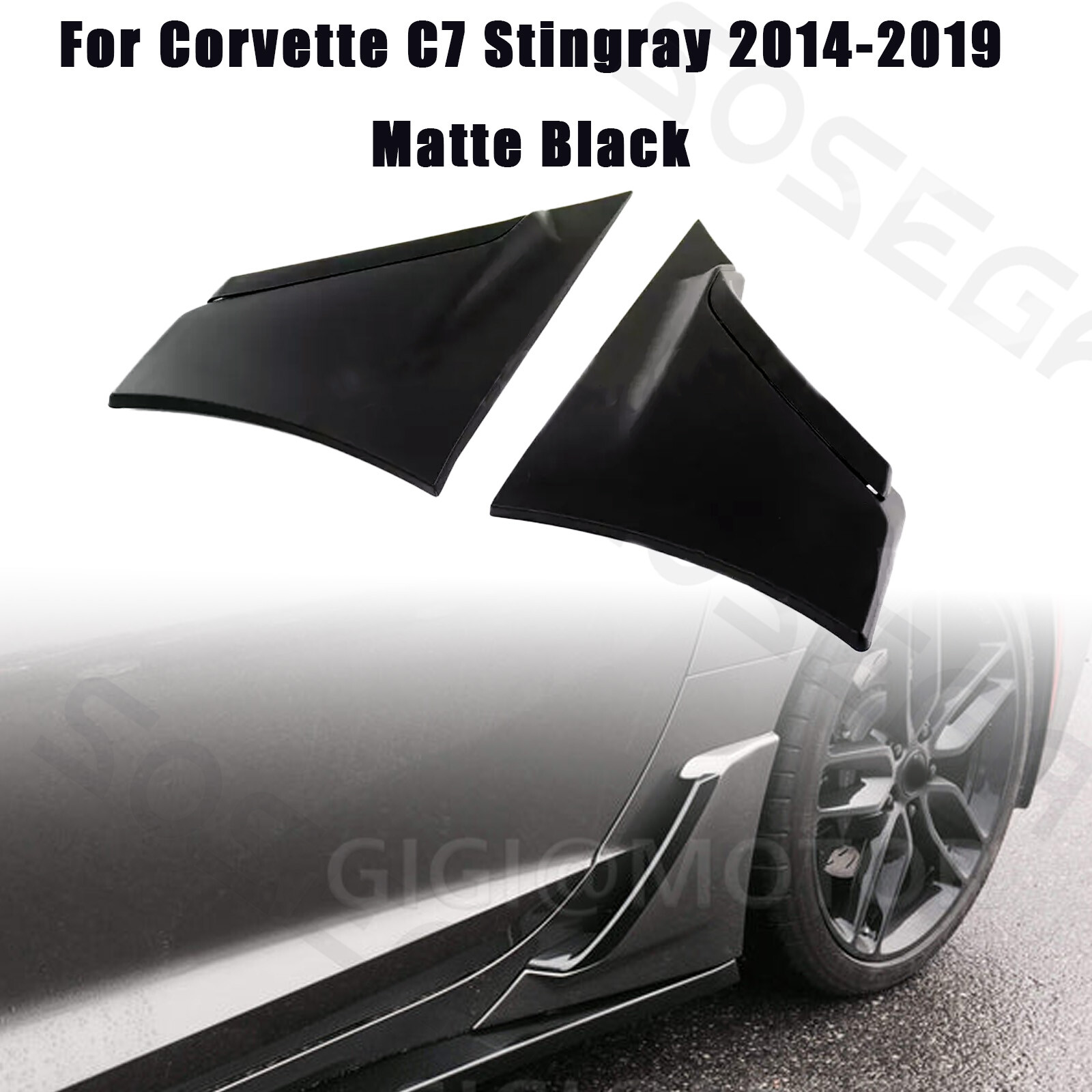 For Corvette C7 Stingray 2014-2019 Matte Fender Brake Scoop Brake Non-Functional