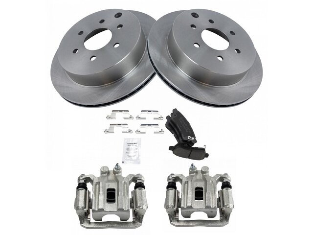 For 2005, 2008-2015 Nissan Xterra Brake Pad Rotor and Caliper Set Rear 56846FSZF
