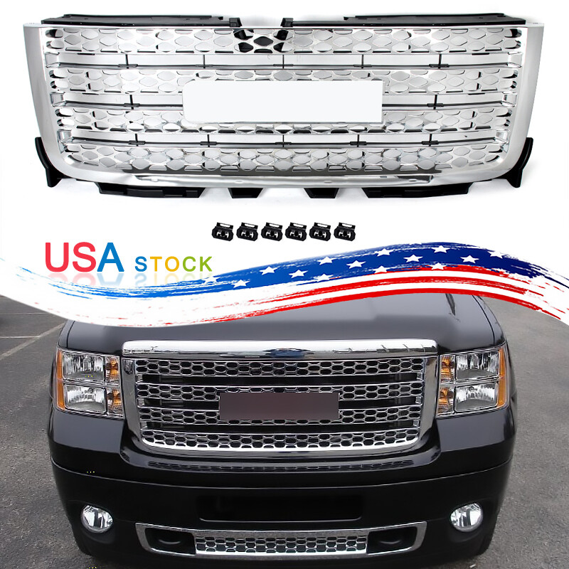 For 2011-2014 GMC Sierra 2500 HD Denali Style Chrome Front Upper Grille Assembly For 2011-2014 GMC Sierra 2500 HD Denali Style Chrome Front Upper Grille Assembly