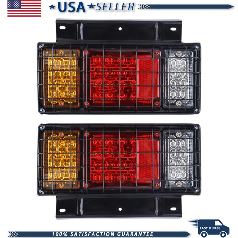 2PCS 40 LED Trailer Tail Lights Kit Iron Net Isuzu NPR NPR-HD NRR NQR NKR NHR