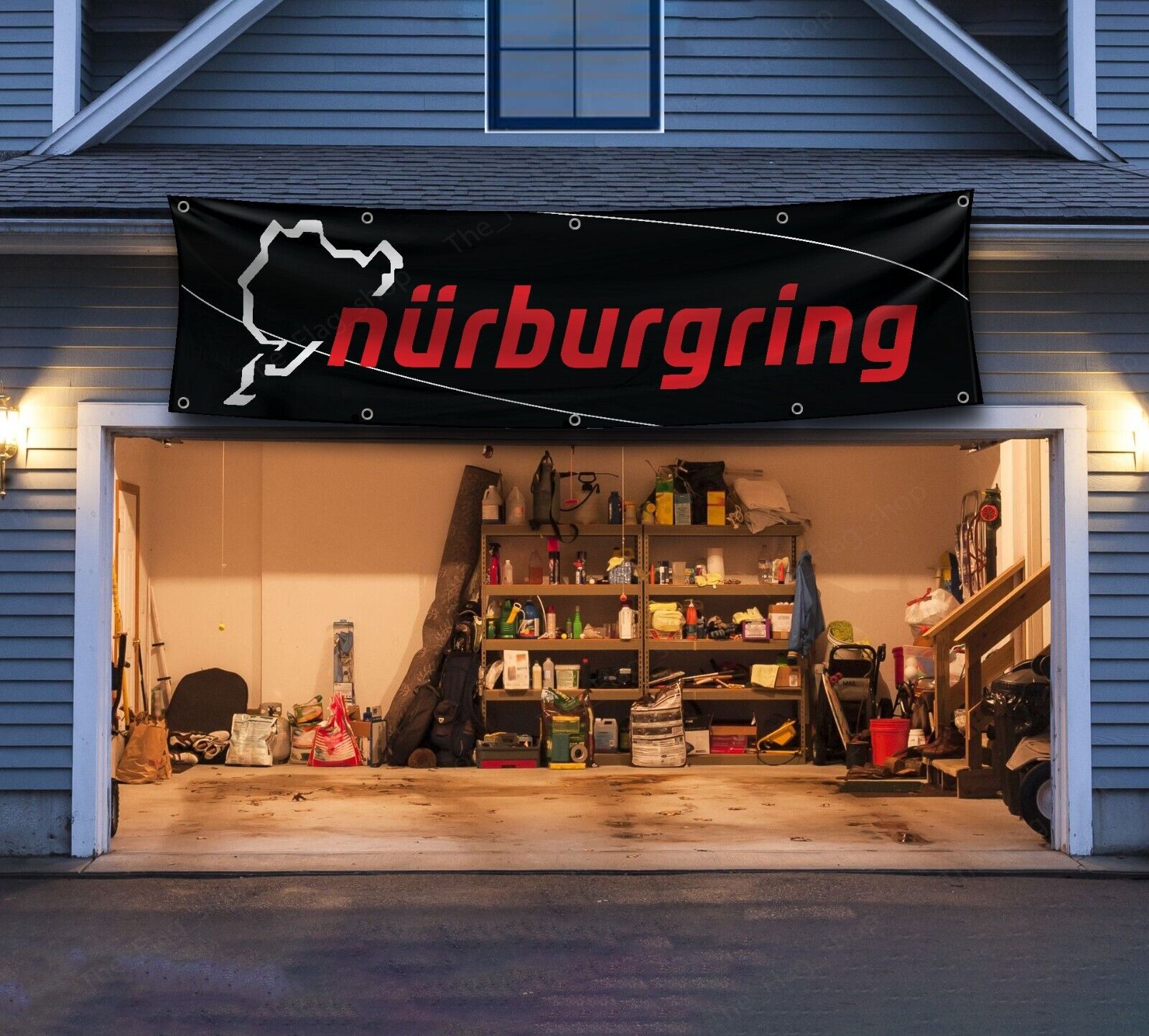 Nurburgring Banner Flag 2x8ft Motorsport Car Racing Man Cave Wall Decor Sign
