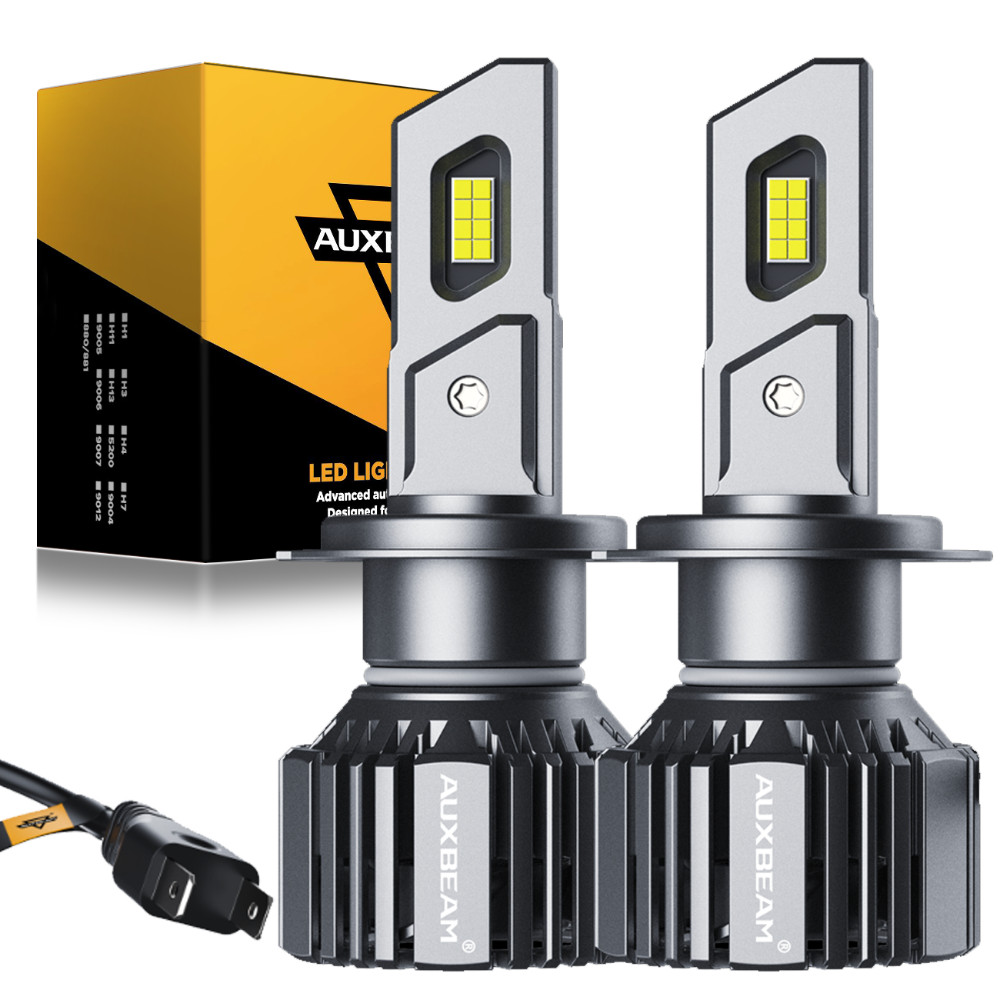 AUXBEAM H7 LED Bulbs Headlight High Low Beam Conversion Kits 90W 20000LM 6500K