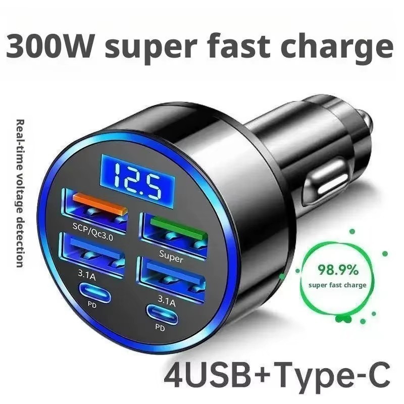 Port Super Fast Car Charger Adapter for iPhone Samsung Android Cell Phone 4 USB