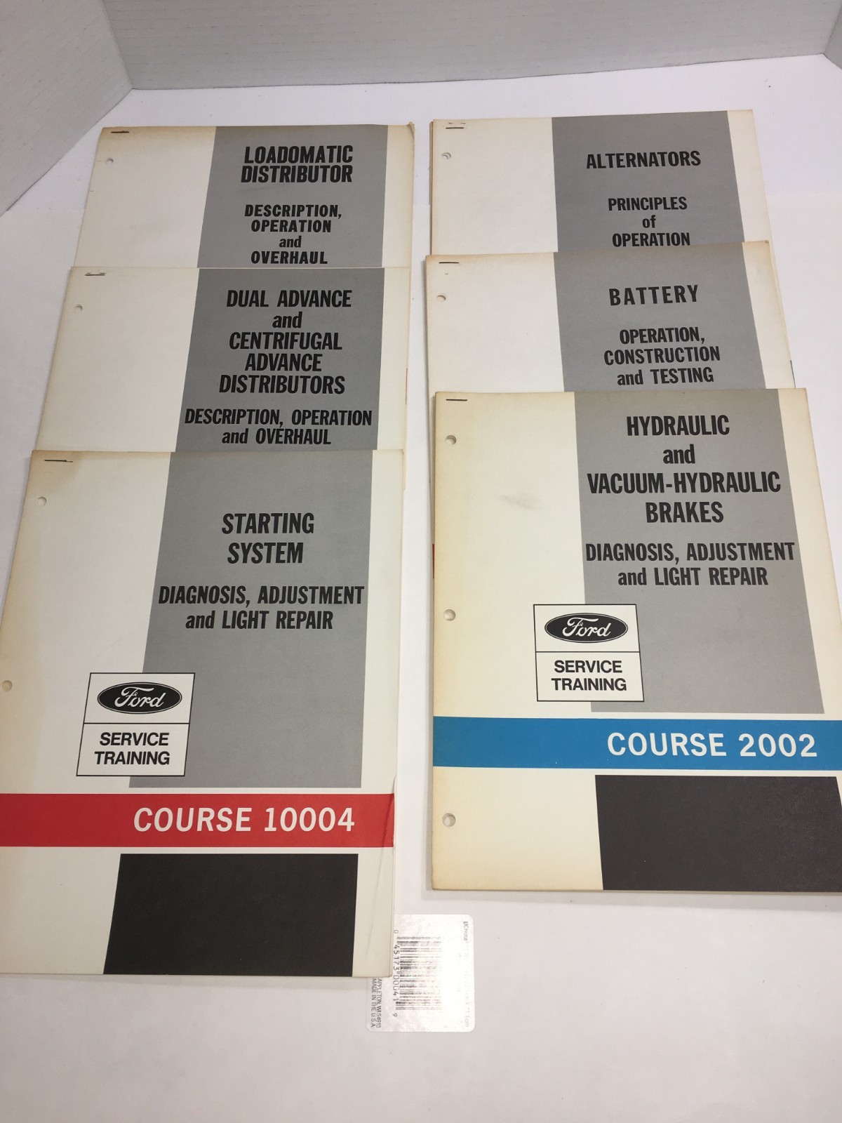Ford service Certified Training Program manuals, 6 different 1960\'s