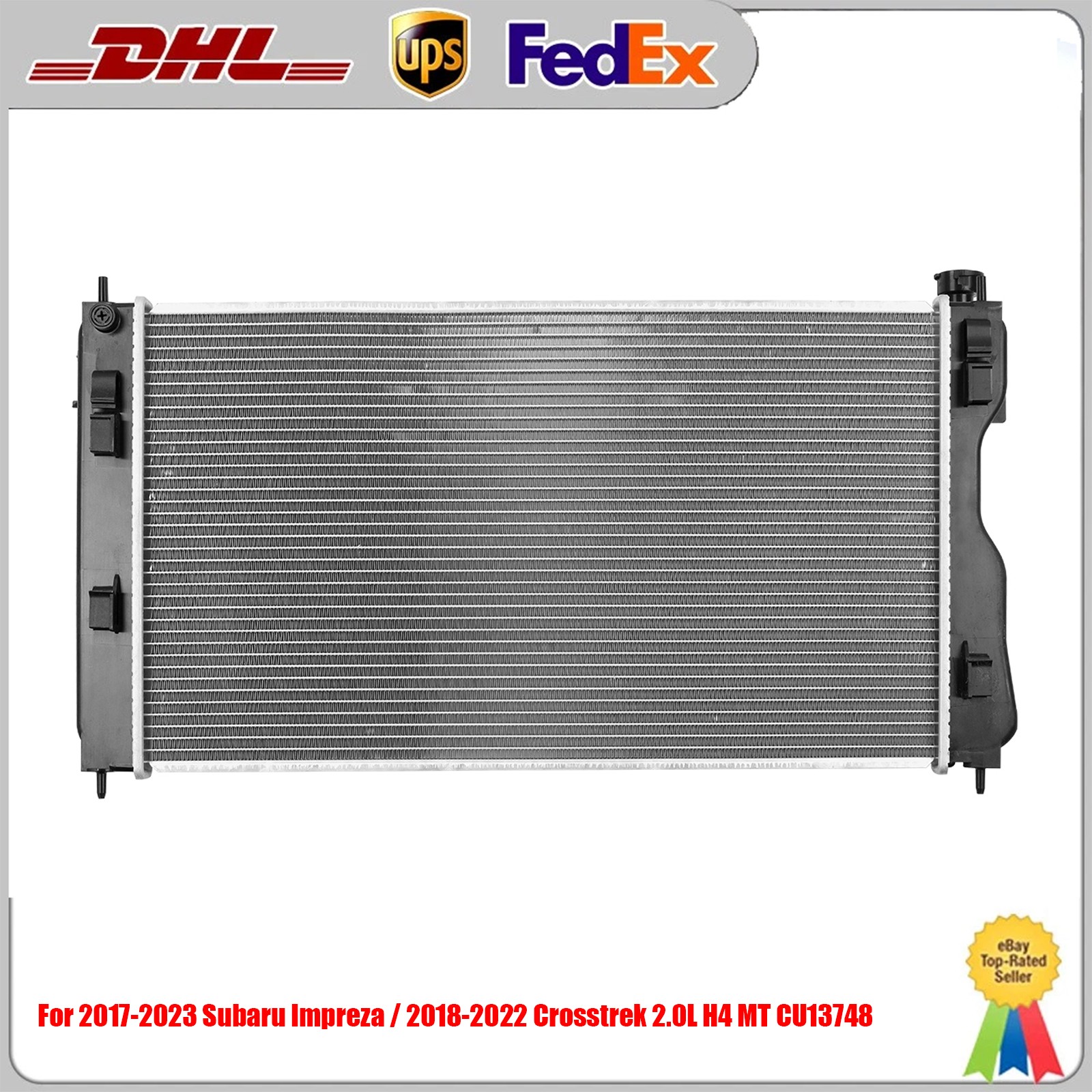 New 13748 Radiator Fit 2017-2023 Subaru Impreza 2.0L 2018-23 Crosstrek 2.0 2.5L