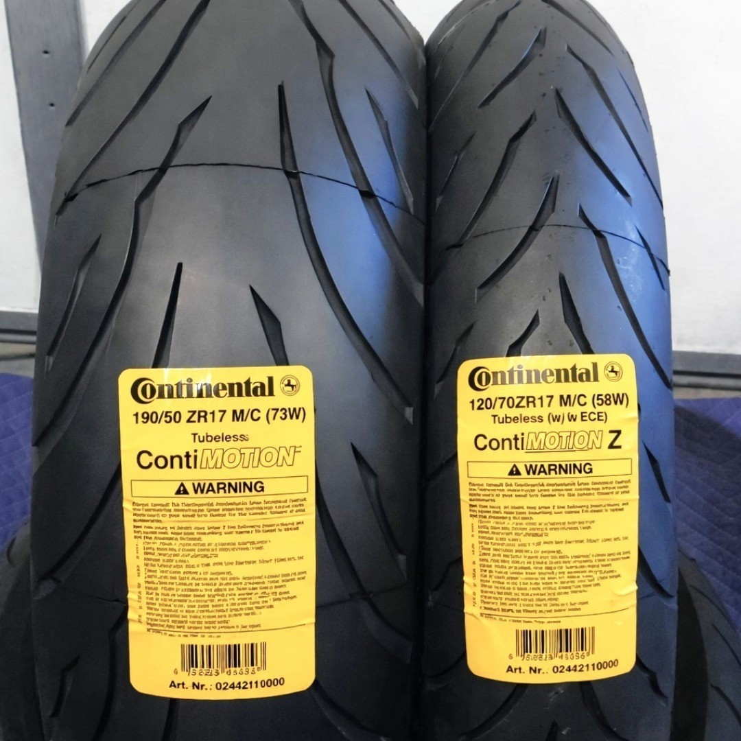 YAMAHA YZF-R1 CONTINENTAL CONTI MOTION TWO TIRE SET 120/70-17 190/50-17