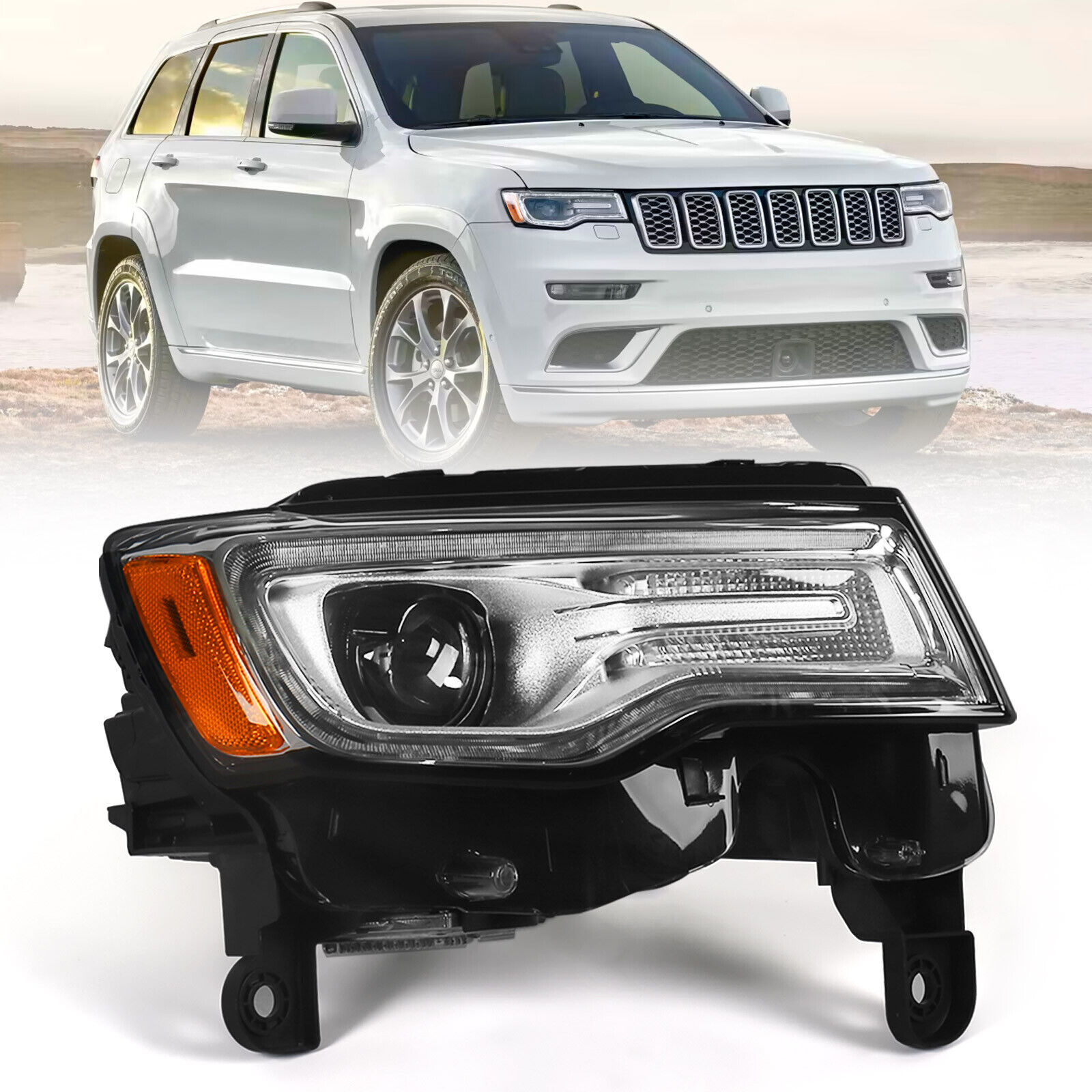 For 2017-2021 Jeep Grand Cherokee HID/Xenon Headlight Lamp Assembly Passenger