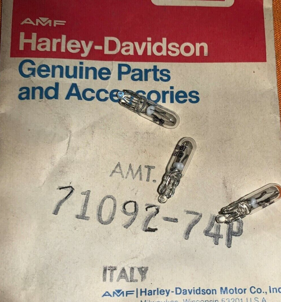 AERMACCHI HARLEY 3 NEW instrument BULBS 71092-74P 12V 1974 - 1978 SX175 SS175 AERMACCHI HARLEY 3 NEW instrument BULBS 71092-74P 12V 1974 - 1978 SX175 SS175