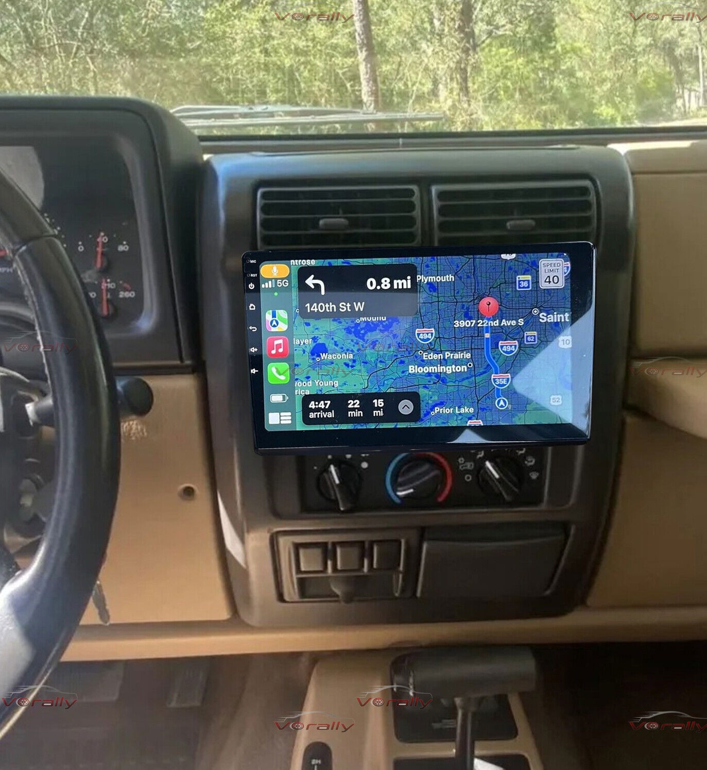 For Jeep Cherokee 1997-2001 Apple Carplay Android 15 Stereo Radio GPS FM BT 64GB