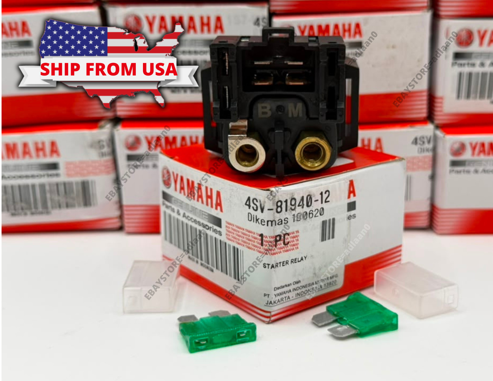 OEM Yamaha Starter Relay Solenoid 4SV-81940-12-00 YFM YZF FZ6R - SHIP FROM USA