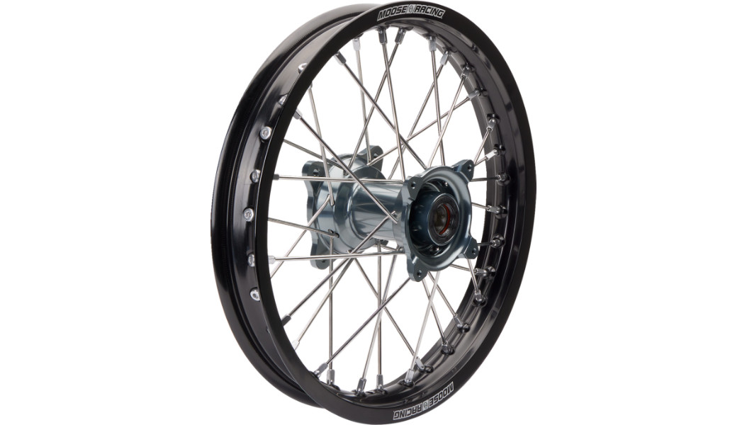 Wheel Assembly - SX-1 - Complete - Rear - Black Wheel/Gray Hub - 18x2.15 Wheel Assembly - SX-1 - Complete - Rear - Black Wheel/Gray Hub - 18x2.15