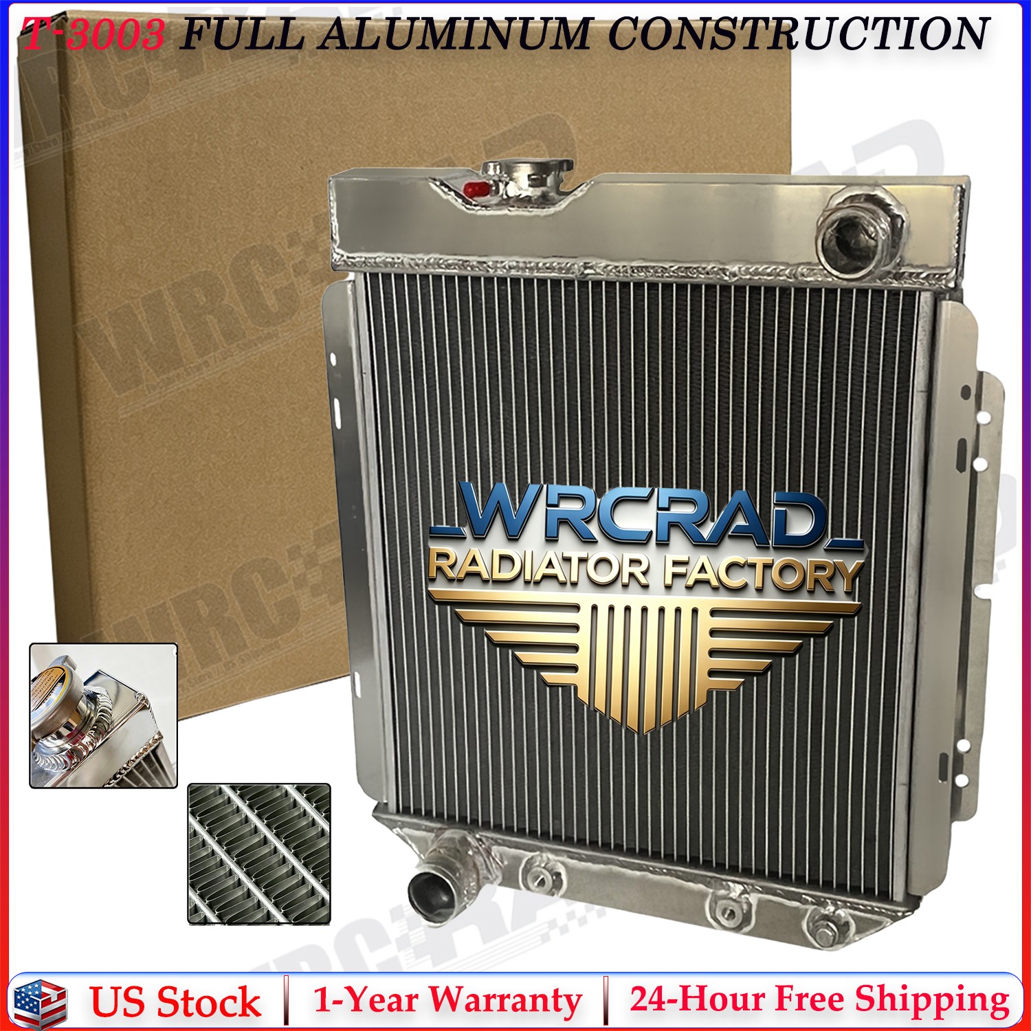 Radiator For 1960-1965 Ford Falcon Ranchero 65-1966 Mustang 61-65 Mercury Comet