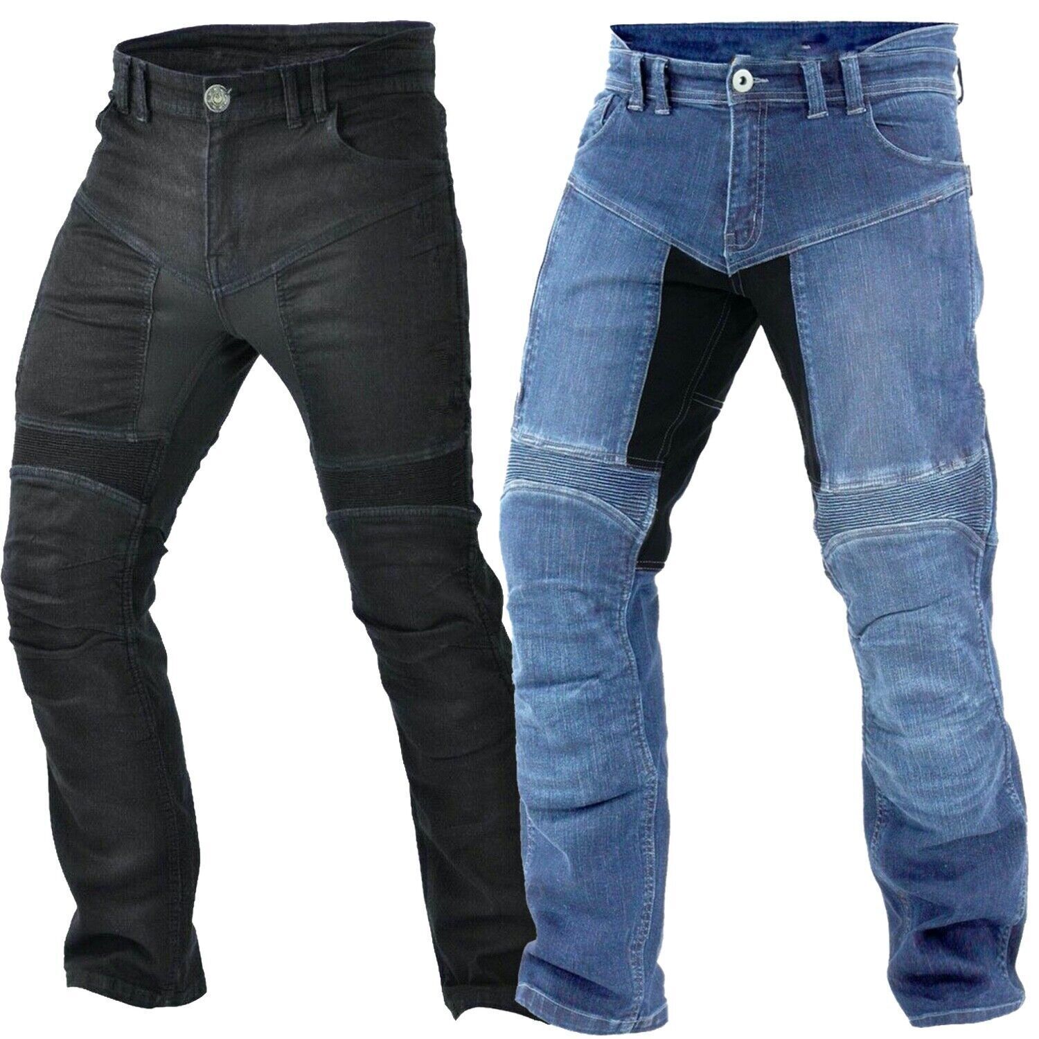 Mens Motorcycle Pants Motorbike Stretch Panel Aramid Protection Lining Trousers