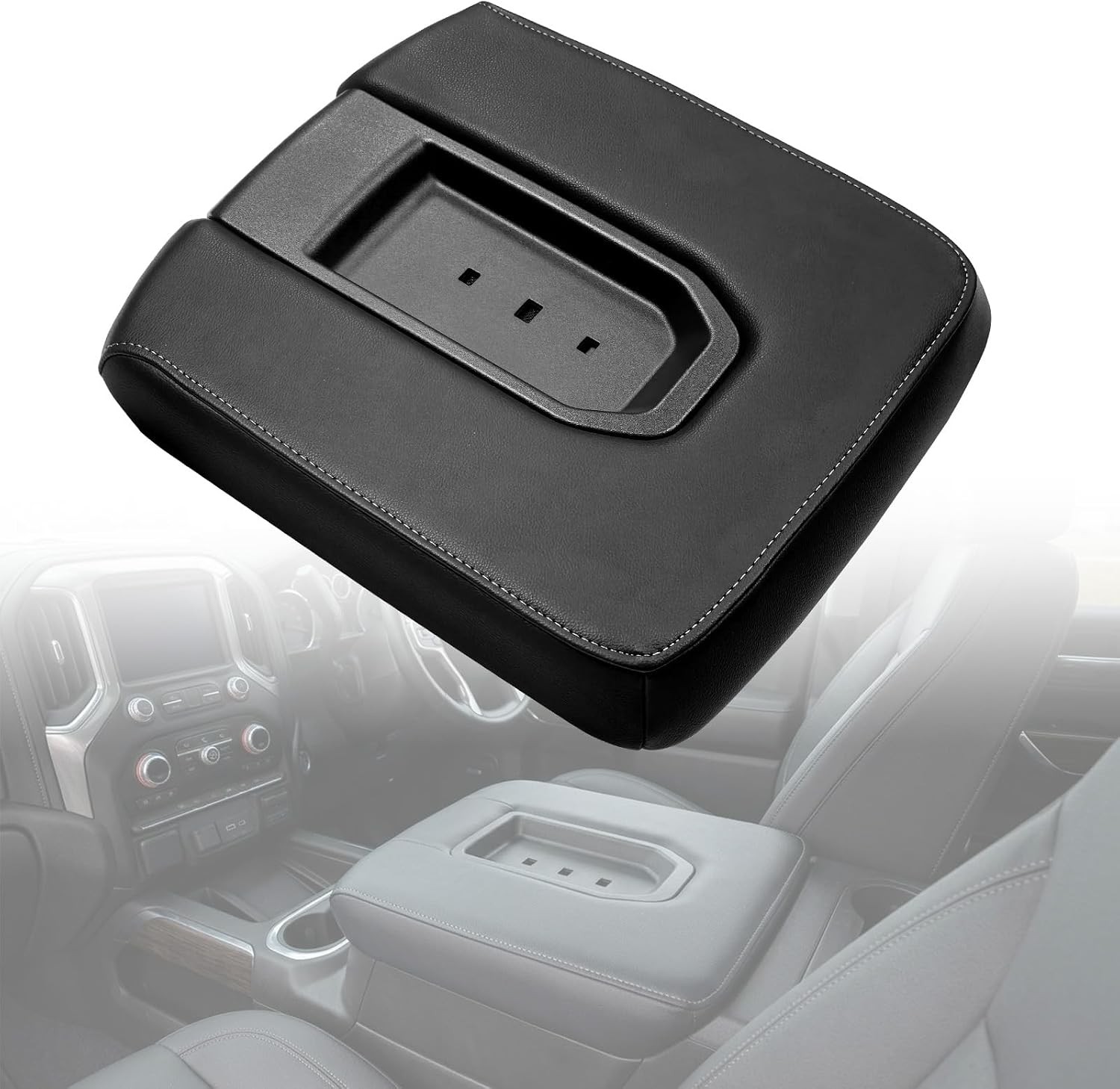 Genuine GM Black Front Seat Armrest Lid 84714633 for 2021-2026 Silverado/Sierra