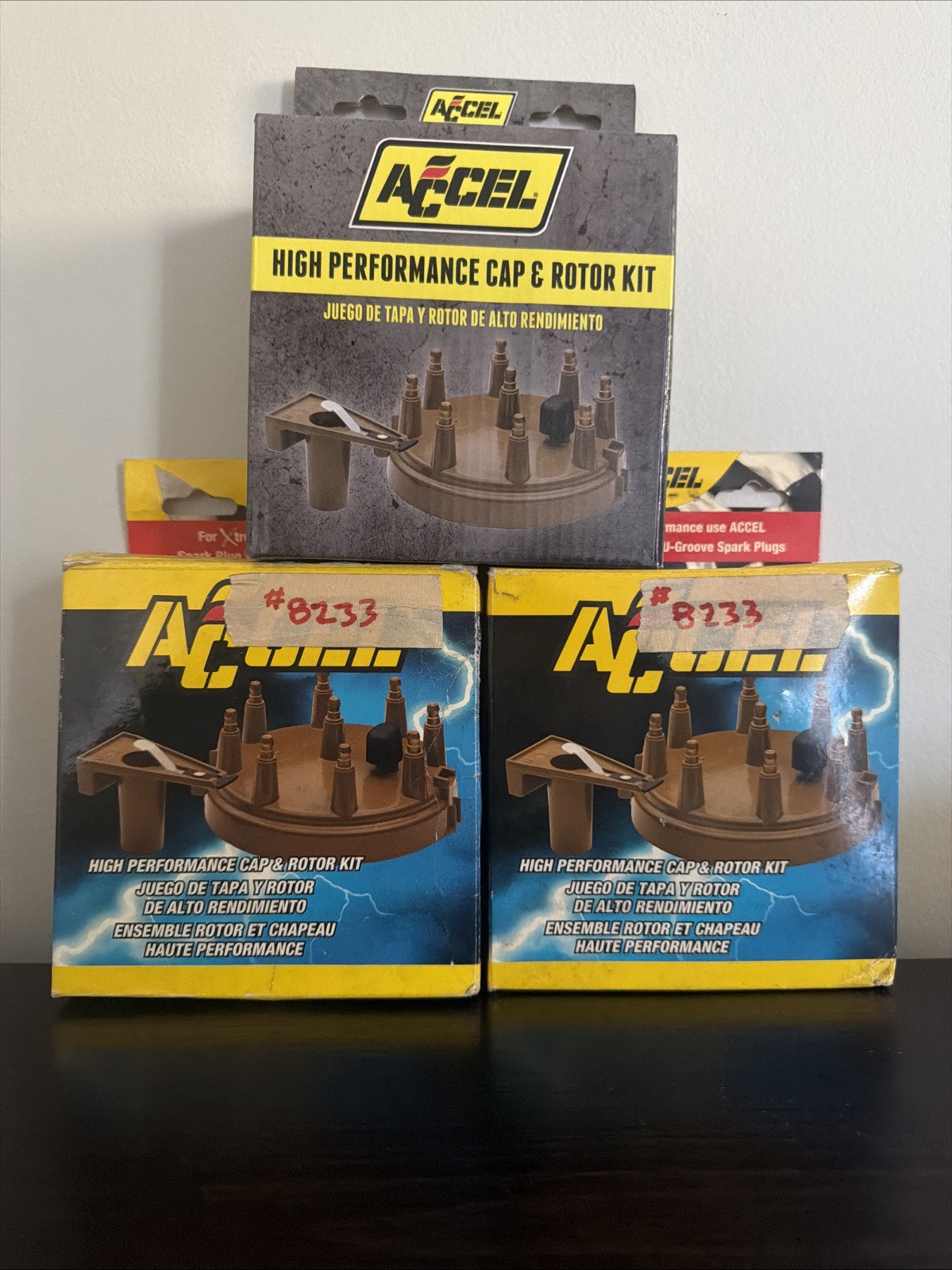 ACCEL High Performance Cap & Rotor Kit, Tan, Unused, Total Quantity of Three