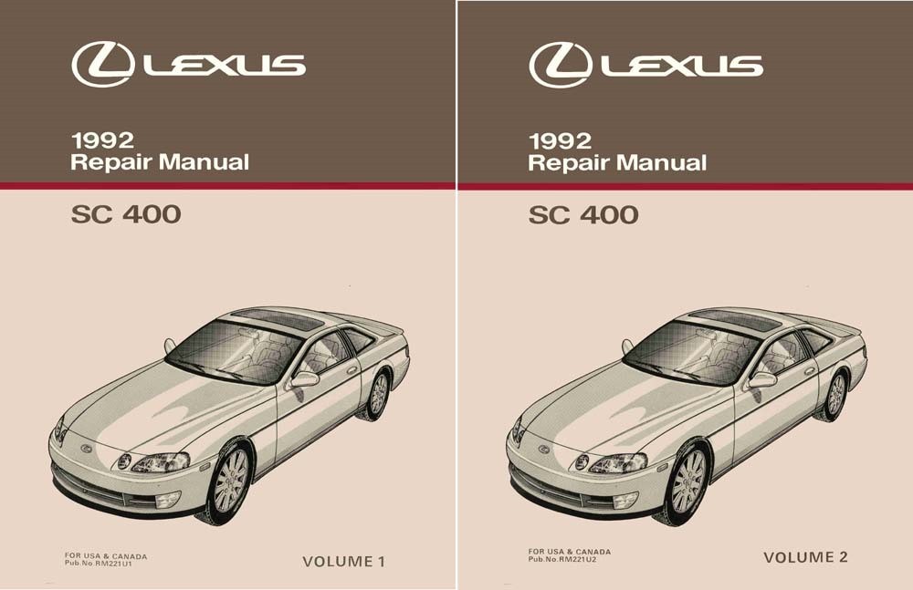 1992 Lexus SC 400 Factory Shop Service Manual 1992 Lexus SC 400 Factory Shop Service Manual