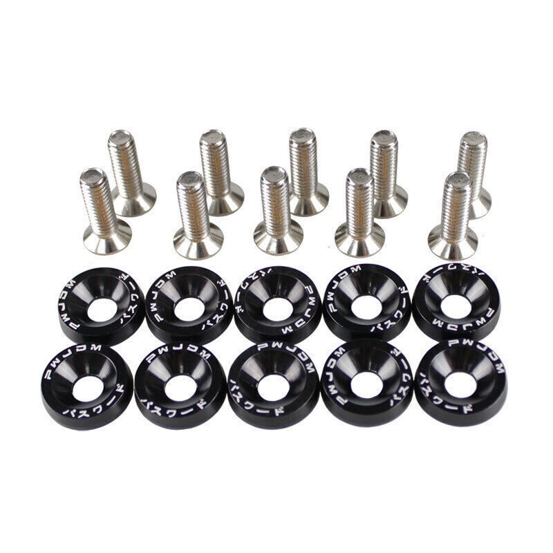 20/40/100 PCS JDM Billet Aluminum Fender Bumper Washer Bolt Engine Bay Dress Up
