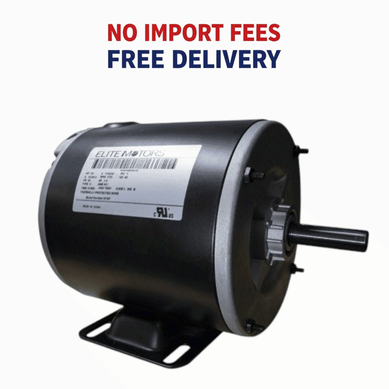 3/4 HP Boat Lift Motor TENV 56 Frame Dual Voltage 115V 230V w/ Resilient Base 3/4 HP Boat Lift Motor TENV 56 Frame Dual Voltage 115V 230V w/ Resilient Base