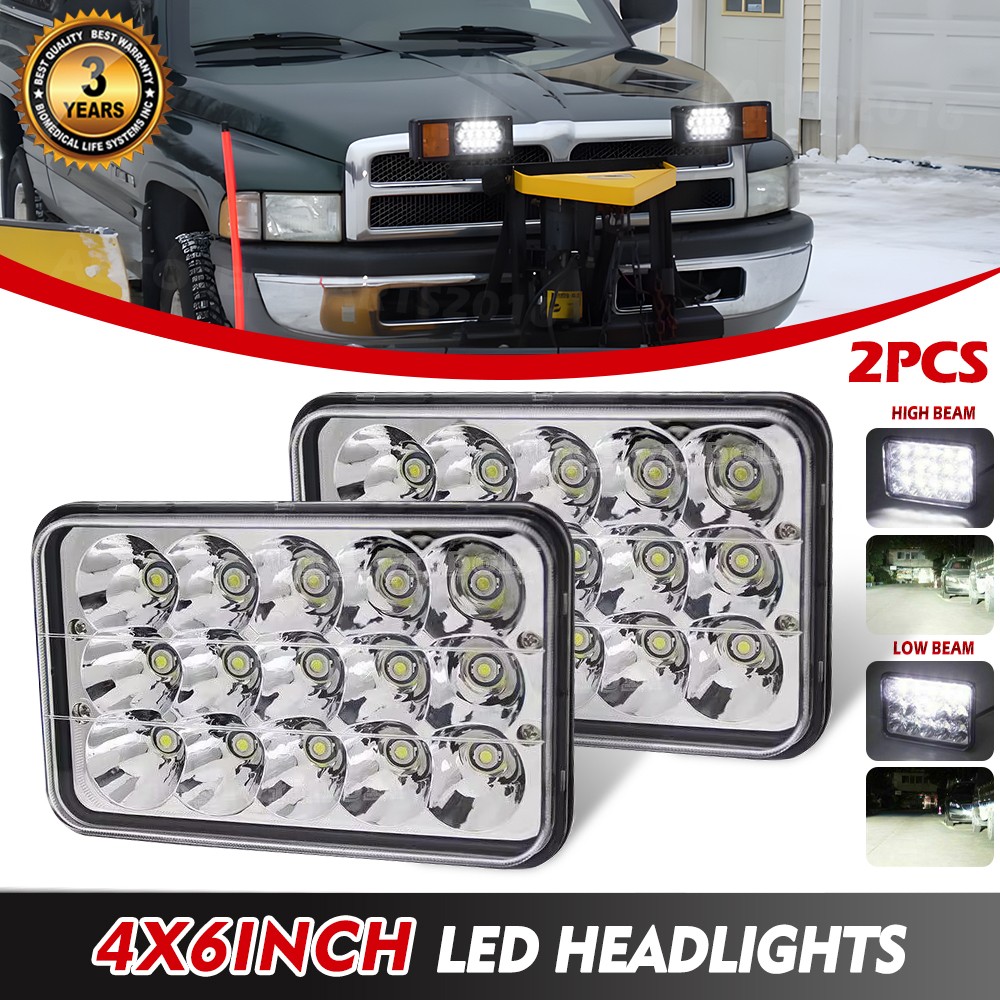 2PCS 4x6 LED Headlights Upgrade for BLIZZARD Snowplow Snow Plow 680LT 720LT 810