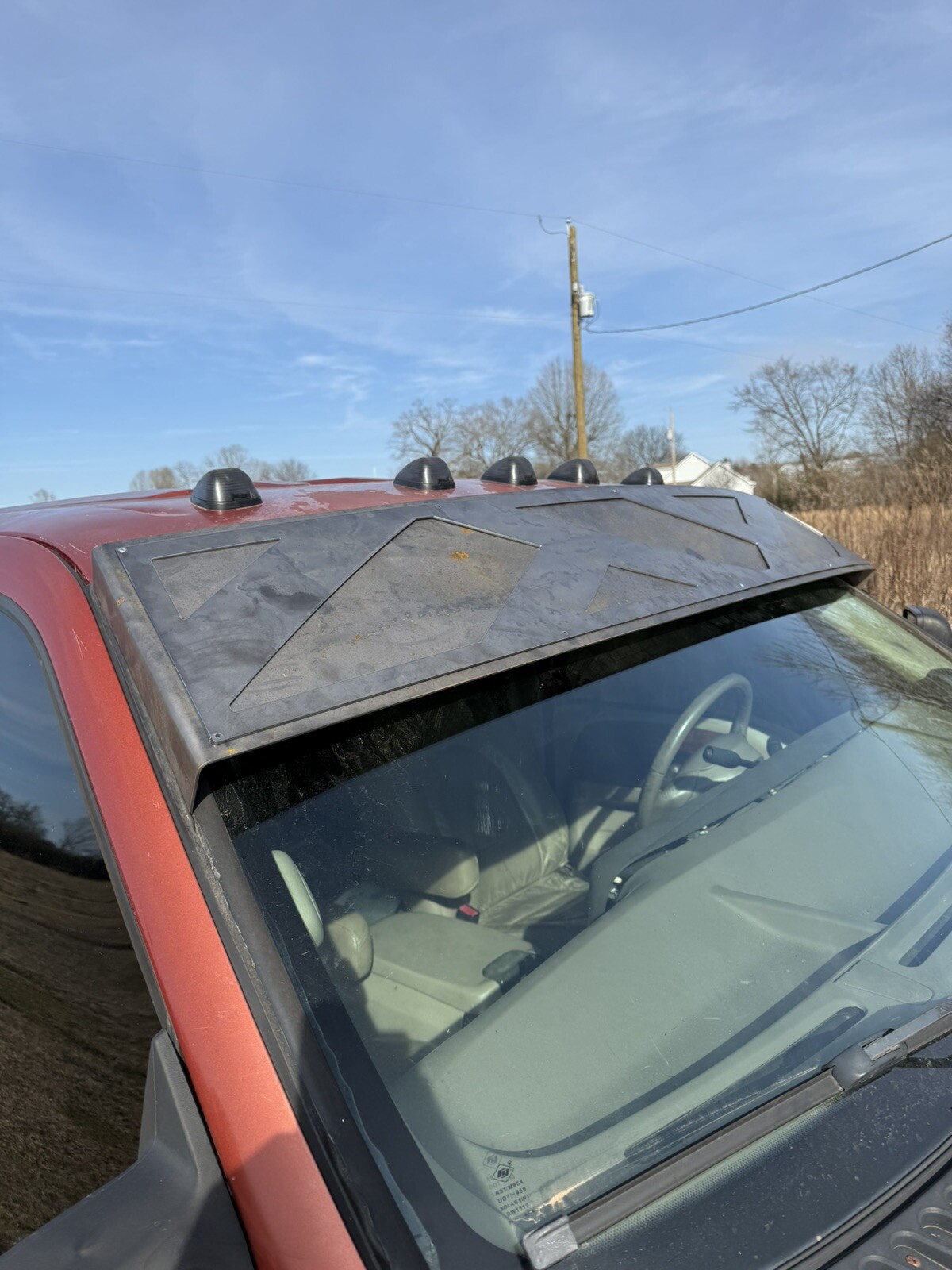 99-16 F-250/F-650 Ford Superduty Windshield Drop Visor (With Overlay)